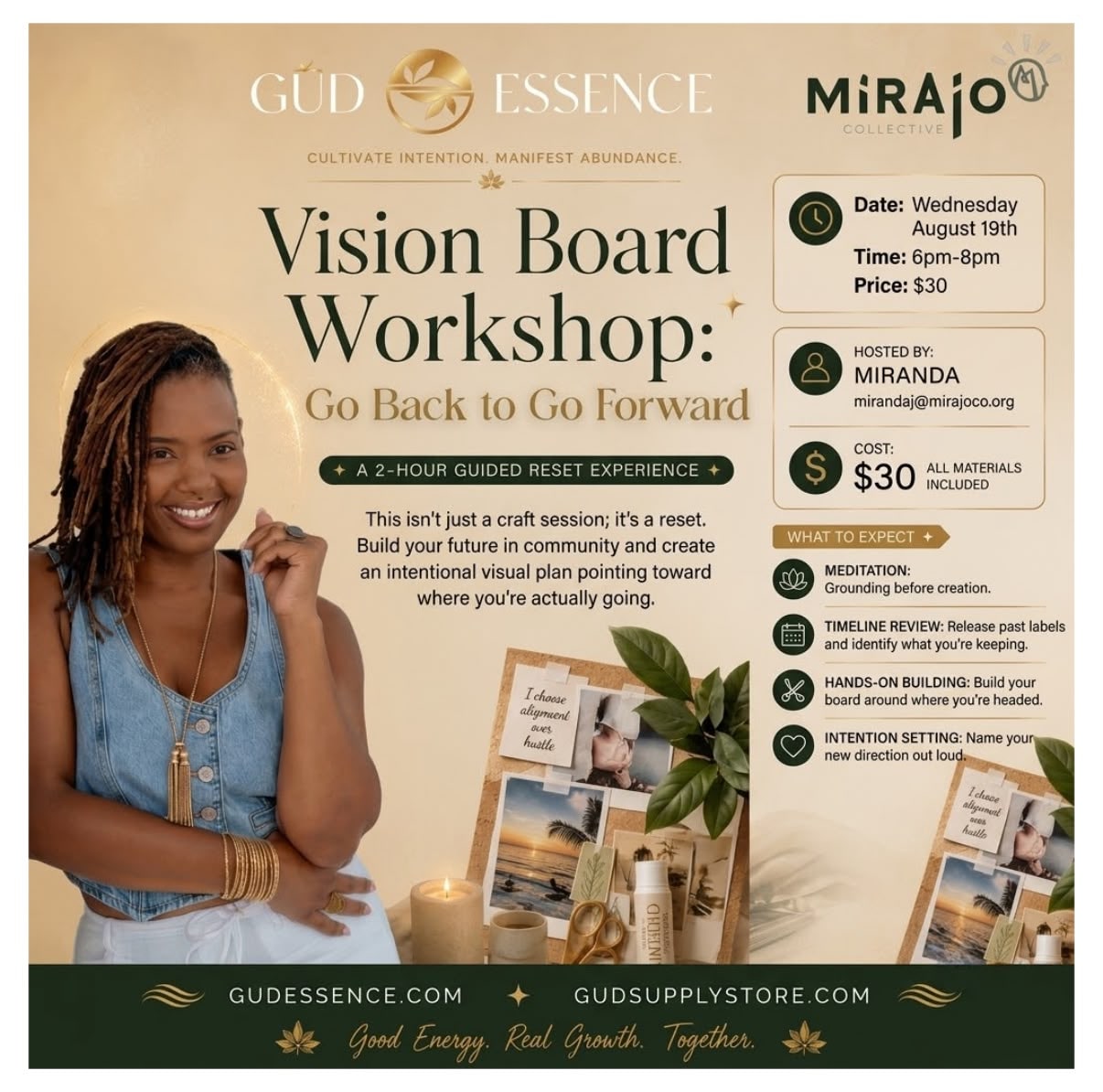 Miranda R. Johnson facilitating a guided reset workshop